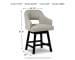 Tallenger - Beige - UPH Swivel Barstool (Set of 2)