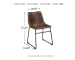 Centiar - Brown / Black - Dining UPH Side Chair (Set of 2)