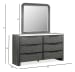 Keaton - Double Drawer Dresser With Portrait Mirror - Black