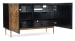 Melange - Fingerprints 2-Door Credenza - Black / Gold