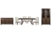 Jubilee - Extendable Trestle Dining Table With 4 Side Chairs, Sideboard And Display Cabinet - Brown / White
