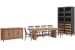 Lindon - Trestle Dining Table With 6 Side Chairs, Buffet And Cabinet - Belgian Wheat