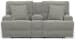 Renaldo - Power Console Loveseat With Zero Gravity Recline - Stone