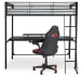 Broshard - Black - Twin Loft Bed With Desk