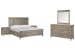 Paxton Place - King Panel Bed, 2 Nightstands And Drawer Dresser With Landscape Mirror - Dovetail Gray