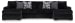 Midnight-Madness - 3-Piece Sectional With Laf And Raf Corner Chaises - Onyx