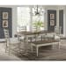Farmington - 6 Piece Standard Height Dining Set (Rectangular Table, Four Chairs & Storage Bench) - Medium Brown And Washed Stone