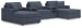 Modmax - 5-Piece Double Chaise Sectional With Audio System Consoles - Ink
