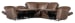 MS - Torres 5 Piece Symmetrical Sectional With Power Recline & Power Headrest - Dark Brown