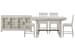Bronwyn - Extendable Rectangular Counter Height Dining Table With 4 Counter Chairs And Buffet - Alabaster