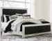 Lindenfield - Black / Silver - 7 Pc. - Dresser, Mirror, California King Upholstered Bed, 2 Nightstands