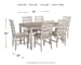Skempton - White - Dining Room Table Set (Set of 7)