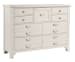 Bungalow - 9-Drawer Master Dresser - Lattice / Soft White