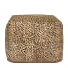 Poufs - Leopard Hide Pouf - Camel/ Black