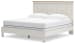 Linnocreek - White / Warm Brown - King Panel Bed