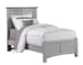 Bonanza Mansion Bed with Storage Footboard Gray Twin