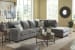 Dalhart - Charcoal - 4 Pc. - Left Arm Facing Sofa, Right Arm Facing Corner Chaise Sectional, Nashbryn Cocktail Table, End Table