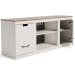 Vaibryn - White / Brown - LG TV Stand W/Fireplace Option