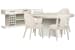 Lorelei - Extendable 54" Round Dining Table With 2 Side Chairs, 2 Host Chairs And Sideboard - Misty Cloud