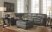 Bladen - Slate - 6 Pc. - Left Arm Facing Sofa, Armless Chair, Right Arm Facing Loveseat Sectional, Accent Ottoman, 2 Kelton End Tables