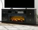 Shay - Black - 75" TV Stand with Electric Fireplace