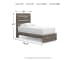 Graystorm - Twin Panel Bed - Brown Gray
