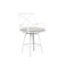 Bristol - Swivel Barstool, With Self Welt - Canvas Flax / White
