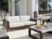 Abaco - Sofa - White / Dark Brown