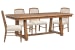 Woodward - Trestle Extendable Dining Table With 4 Side Chairs - Dark Clove / White