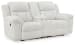 Frohn - Snow - Dbl Reclining Loveseat with Console