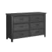 Hampton Kids - 6-Drawer Dresser - Charcoal