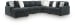 Midnight-Madness - 6-Piece Sectional With LAF Corner Chaise - Gunmetal