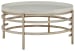 Montiflyn - White/gold Finish - Round Cocktail Table