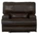 Wembley - Italian Leather Match Power Lay Flat Recliner With Power Adjustable Headrest - Chocolate