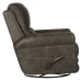 Maddie - Faux Leather Swivel Glider Recliner - Light Brown