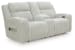 Forest Lake - Alloy - Power Reclining Loveseat With Console / Adj Headrest