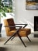 Zanzibar - Tanzania Leather Chair - Light Brown / Black