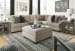 Bovarian - Stone - Left Arm Facing Loveseat 3 Pc Sectional