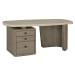 Angus - Solid Wood Desk - Distressed Gray/Antique White