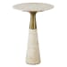 Pier - Travertine Accent Table - Beige
