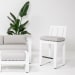 Newport - Counter Stool, No Welt - Cast Silver / White