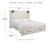 Cambeck - King Panel Bed With 2 Storage Drawers - Whitewash
