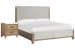Plum Creek - King Upholstered Panel Bed With Nightstand - Sierra Brown / White