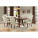 Jax - 7 Piece Dining Set, Table & 6 Upholstered Side Chairs - Dark Walnut