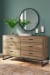 Deanlow - 3 Pc. - Dresser, Twin Platform Panel Bed - Honey