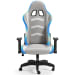 Lynxtyn - White / Gray - Home Office Swivel Desk Chair