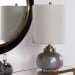 Catrine - Art Glass Buffet Lamp - Dark Gray