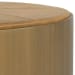Evan - Round Coffee Table With Casters - Chestnut/Brass