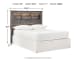Drystan - Brown / Beige - Full Bookcase Headboard