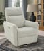 Maryn - Triple Power Zero Gravity Swivel Recliner With Headrest & Lumbar System - Dove